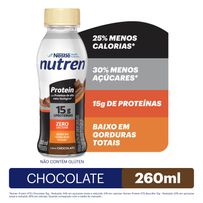 Bebida Láctea Nestlé Nutren Protein 15g de Proteínas Chocolate 260ml