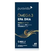 Suplemento Alimentar Puravida Ômega 3 EPA DHA 60 Cápsulas