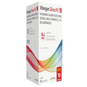 Suplemento Alimentar Marjan Vitergan Zinco PL D 70 Comprimidos