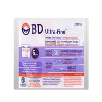 Seringa De Insulina BD Ultra-fine 30UI Com Agulha 6mm 10 Unidades