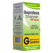 Ibuprofeno 100mg/ml Medquimica Suspensão Gotas 20ml
