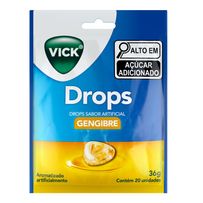 Pastilhas Vick Drops Gengibre 20 Unidades