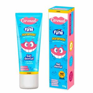Gel Dental Carmed Fini Dentaduras Com Flúor 70g