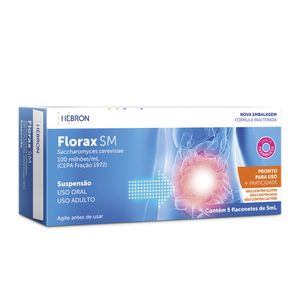 Florax Sm Adulto Sabor Framboesa Hebron 5 Flaconetes