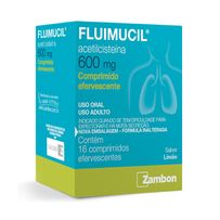 Fluimucil 600mg Zambon Sabor Limão 16 Comprimidos Efervescentes