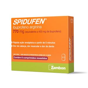 Spidufen 770mg Zambon 6 Comprimidos Revestidos