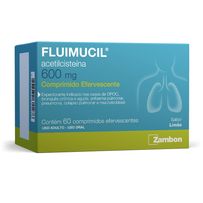 Fluimucil 600mg Zambon Sabor Limão 60 Comprimidos Efervescentes
