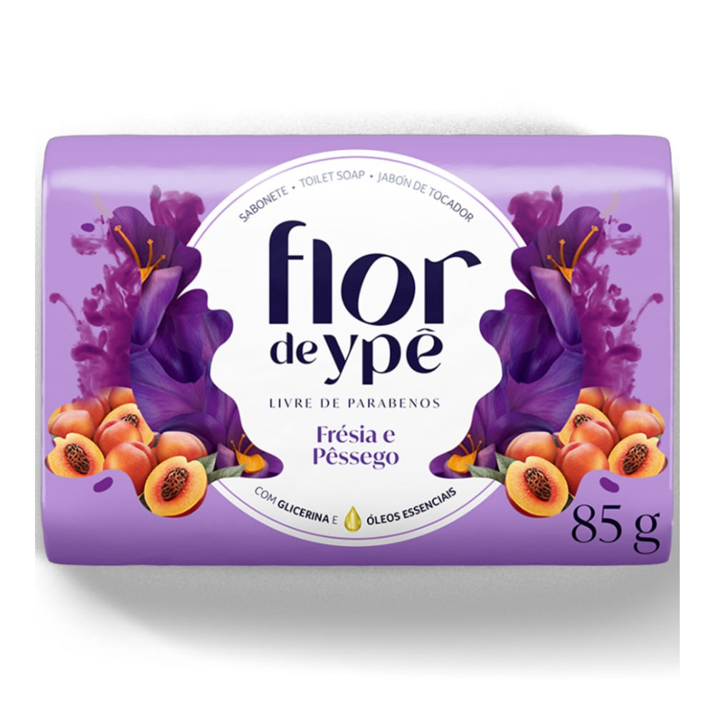 Sabonete Em Barra Flor De Ypê Frésia e Pêssego 85g