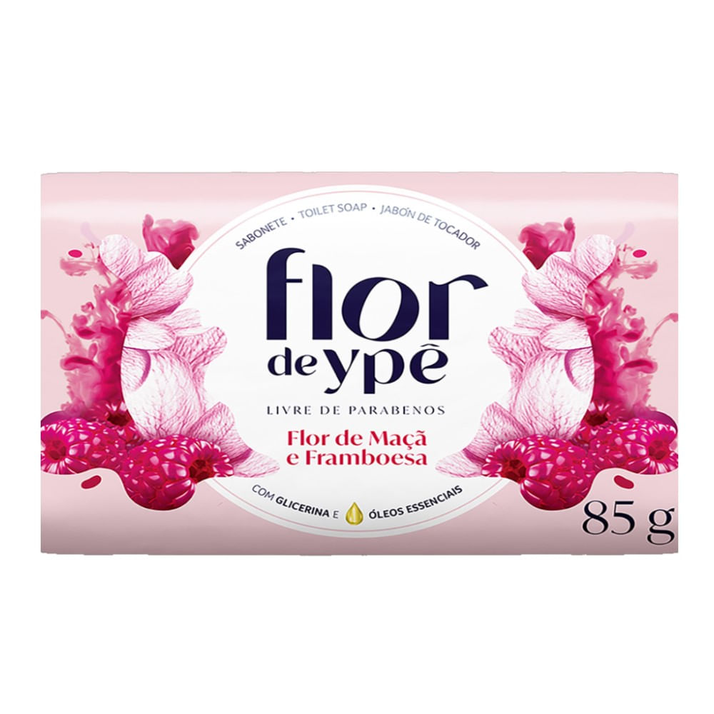 Sabonete Em Barra Flor De Ypê Flor De Maçã E Framboesa 85g