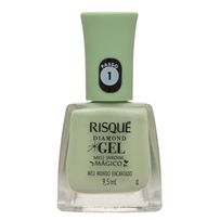 Esmalte Risqué Diamond Gel Cremoso Meu Jardim Mágico Meu Mundo Encantado Verde Claro 9,5ml
