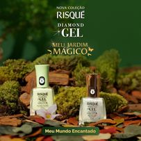 Esmalte Risqué Diamond Gel Cremoso Meu Jardim Mágico Meu Mundo Encantado Verde Claro 9,5ml