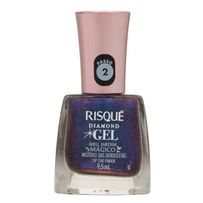 Esmalte Risque Diamond Gel Meu Jardim Mágico Mistério das Borboletas Top Coat Fixador 9,5ml