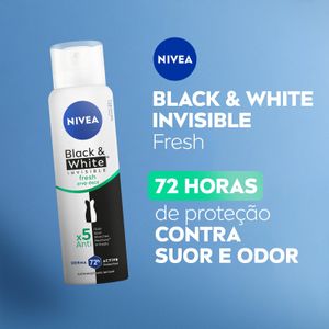 Desodorante Antitranspirante Aerosol Nivea Invisible Black & White Fresh 150ml