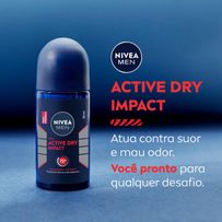 Desodorante Antitranspirante Roll-On Nivea Men Active Dry Impact 50ml