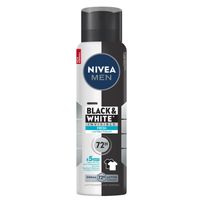 Desodorante Antitranspirante Aerosol Nivea Men Invisible For Black & White Fresh 150ml
