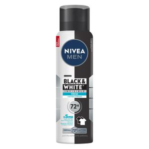 Desodorante Antitranspirante Aerosol Nivea Men Invisible For Black & White Fresh 150ml
