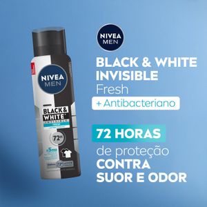 Desodorante Antitranspirante Aerosol Nivea Men Invisible For Black & White Fresh 150ml