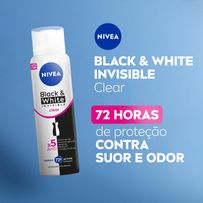 Desodorante Antitranspirante Aerosol Nivea Invisible Black&White Clear 150ml