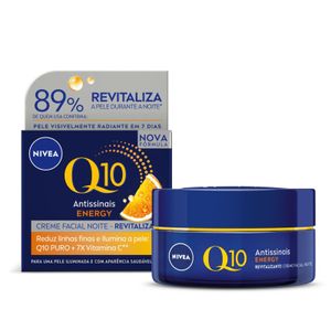 Creme Facial Antissinais Nivea Q10 Energy Noite 50g