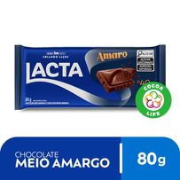Chocolate Meio Amargo Lacta Amaro 40% Cacau 80g
