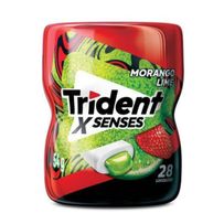 Goma De Mascar Trident X Senses Morango Lime 54g Com 28 Unidades