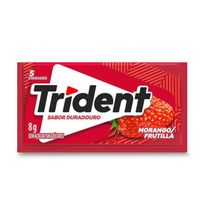 Goma De Mascar Trident Morango 5 Unidades
