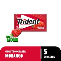 Goma De Mascar Trident Morango 5 Unidades