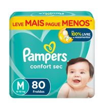 Fralda Pampers Confort Sec M 80 unidades