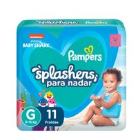 Fraldas Descartáveis Para Água Pampers Splashers Baby Shark G 11 Unidades