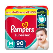 Fralda Pampers Supersec M 90 Unidades