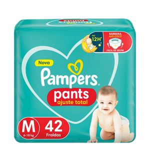 Fralda Pampers Pants Ajuste Total M 42 unidades
