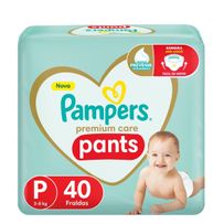 Fralda Pampers Premium Care Pants P 40 unidades