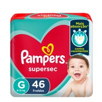 Fraldas Pampers Supersec G 46 Unidades