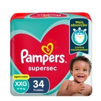 Fraldas Pampers Supersec XXG 34 Unidades