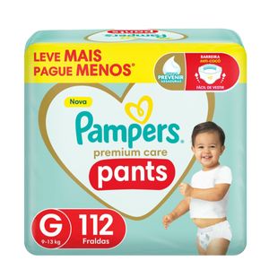 Fralda Pampers Premium Care Pants G 112 Unidades