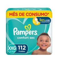 Fraldas Pampers Confort Sec Xxg 112 Unidades