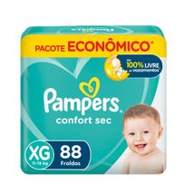 Fralda Pampers Confort Sec Xg 88 Unidades