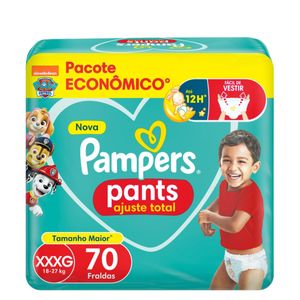 Fralda Pampers Pants Ajuste Total XXXG 70 Unidades