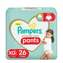 Fralda Pampers Premium Care Pants XG 26 unidades