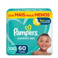 Fralda Pampers Confort Sec XXG 60 unidades