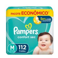 Fralda Pampers Confort Sec M 112 Unidades
