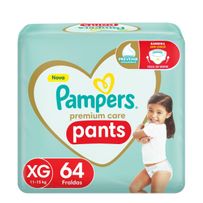 Fralda Pampers Pants Premium Care XG 64 unidades