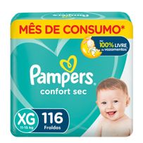Fralda Pampers Confort Sec Xg 116 Unidades