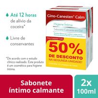 Sabonete Calmante Em Gel Gino Canesten Calm 100ml 2 unidades