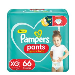Fralda Pampers Pants Ajuste Total XG 66 unidades