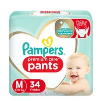 Fralda Pampers Premium Care Pants M 34 Unidades