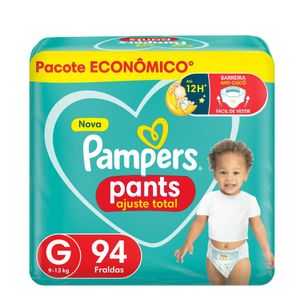 Fralda Pampers Pants Ajuste Total G 94 Unidades