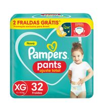 Fralda Pampers Pants Ajuste Total XG 32 unidades