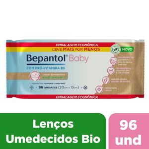 Lenços Umedecidos Bepantol Baby Biodegradáveis 96 Unidades