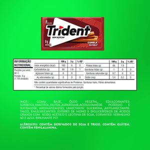Goma De Mascar Trident Canela 5 Unidades
